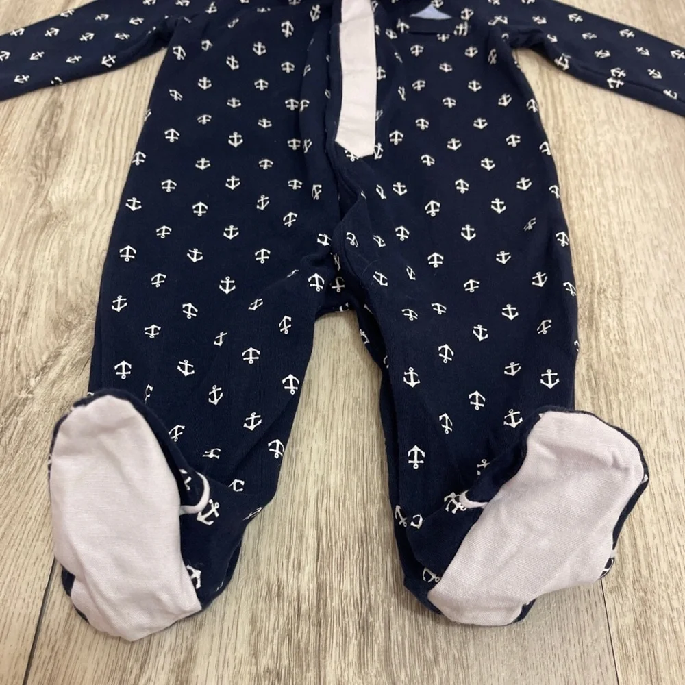 Koala Baby Boutique 6 M Collared Anchor Footed One Piece Outfit